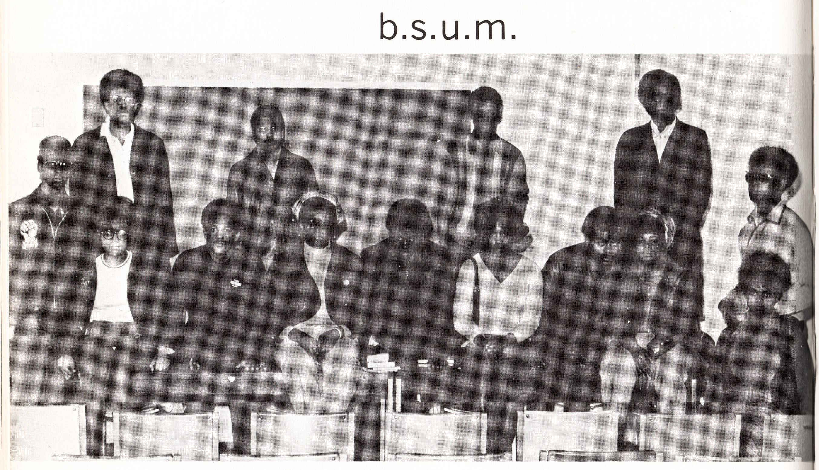 Black Student Unity Movement yearbook photo. Object ID DCA00635.