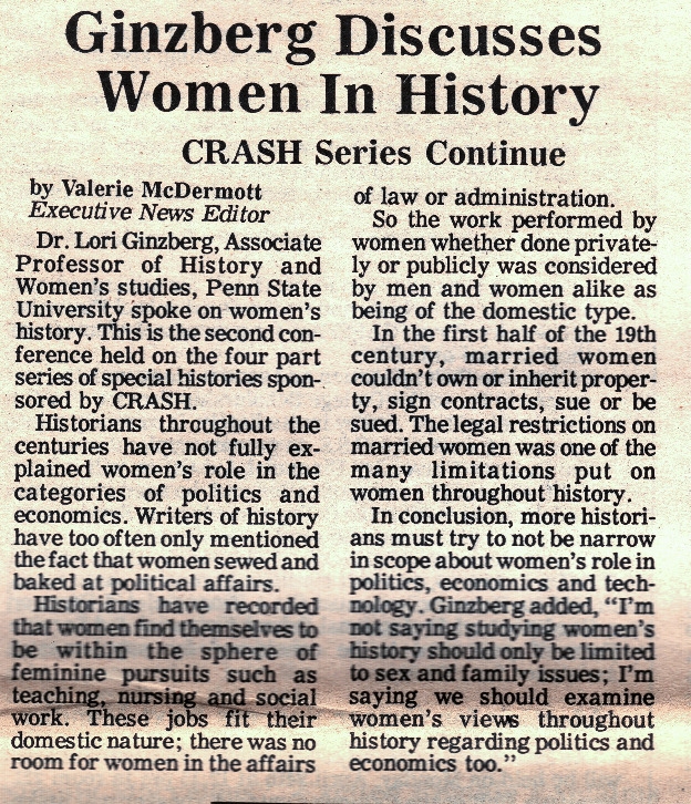 Ginzberg Discusses Women in History