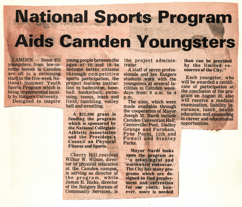 National Sports Program Aids Camden Youngsters