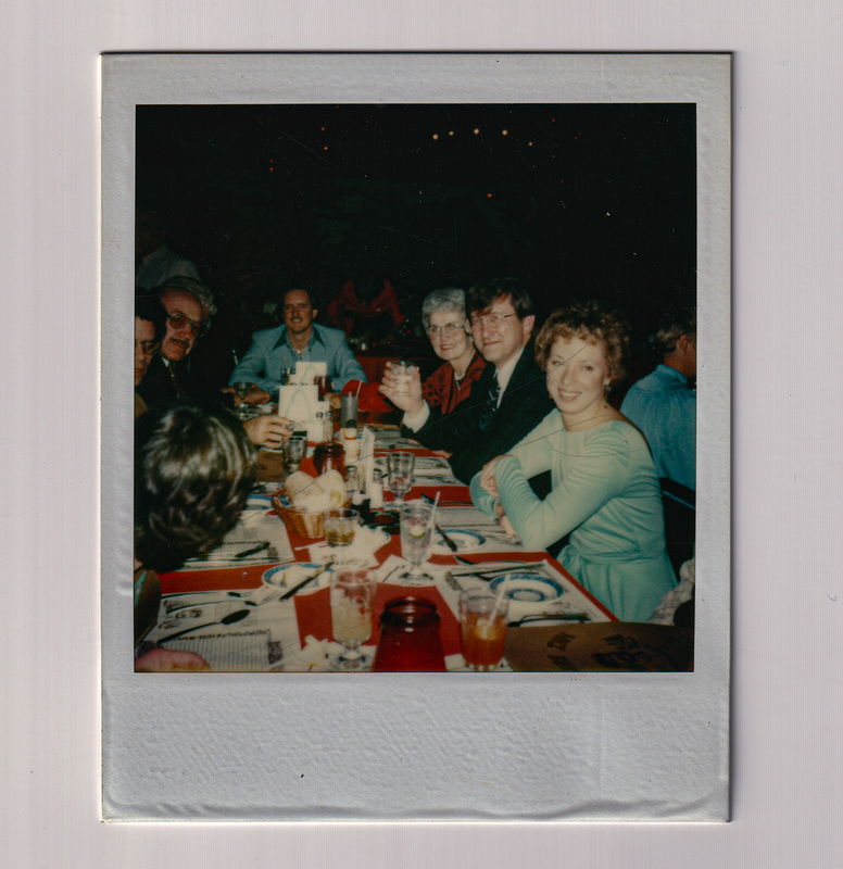 Down table group photo of Holiday Party