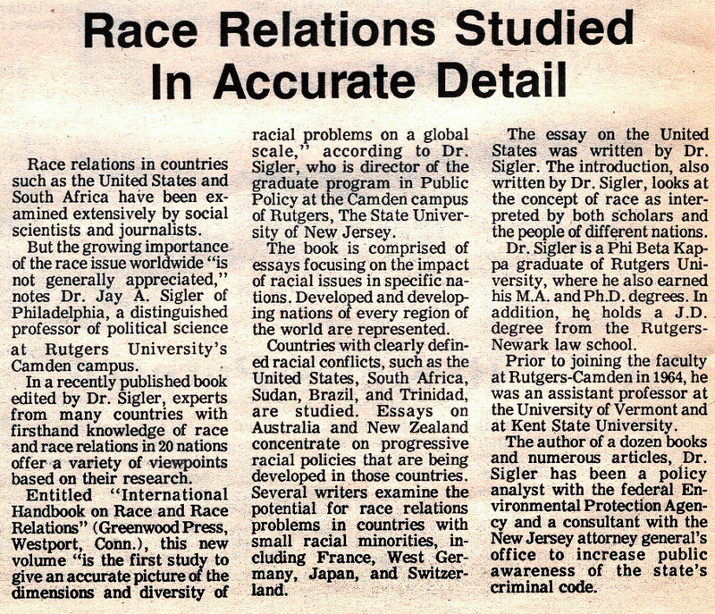Race Relations Studied in Accurate Detail
