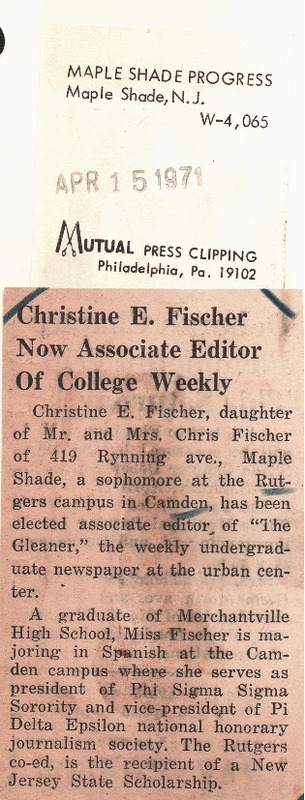 Christine E. Fischer Now Associate Editor Of College Weekly