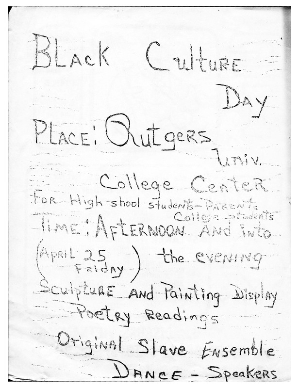 Black Culture Day / GI Day flyer