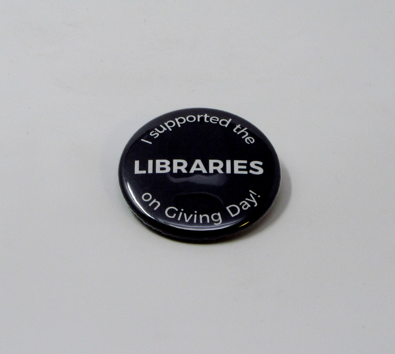 Button: Giving Day "I supported the libraries" (Black)