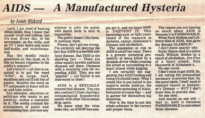 AIDS - A Manufactured Hysteria