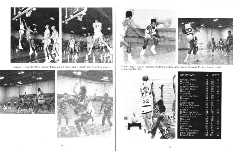 Men's Varsity Basketball Team 1985