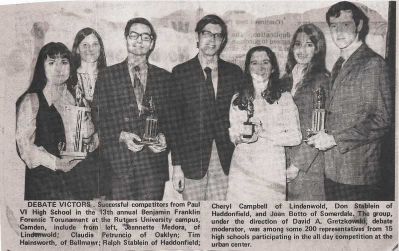 Debate Victors (Forensics Team photograph)