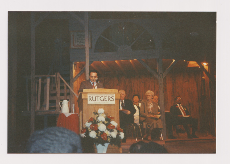 President Lawrence Speaking at Library Dedication Ceremony
