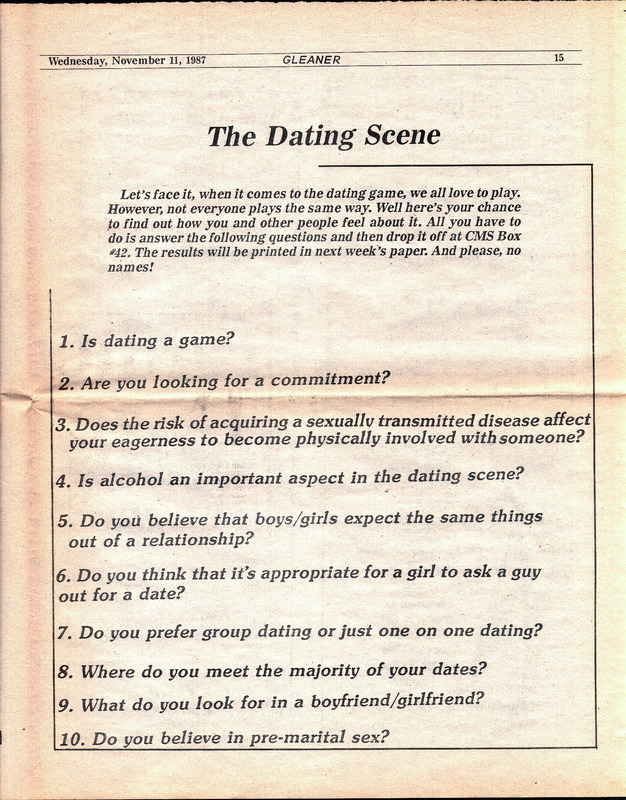The Dating Scene