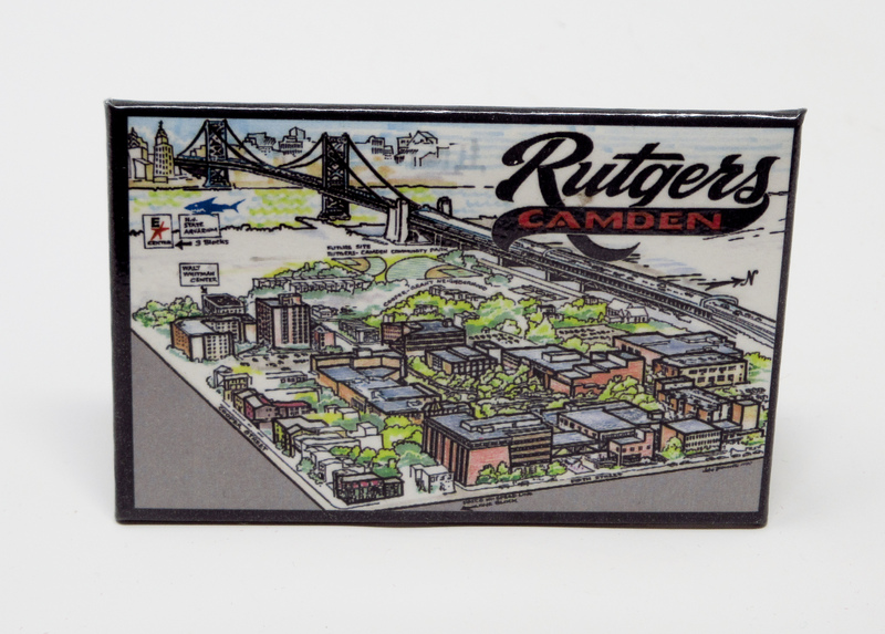 Button: Campus Buildings and Ben Franklin Bridge