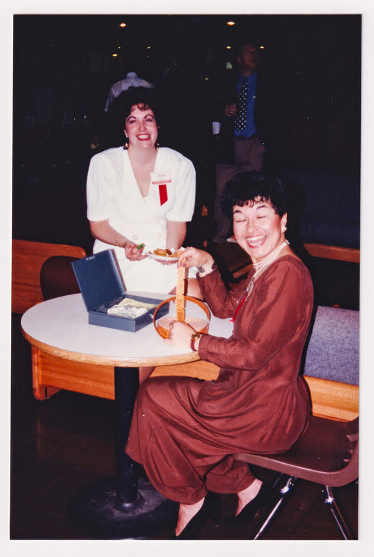 Janet Law at Raffle Table