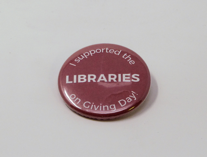 Button: Giving Day "I supported the libraries" (Red)