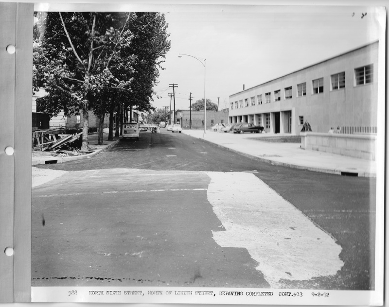 588 North Sixth Street, North Of Linden Street, Repaving Completed