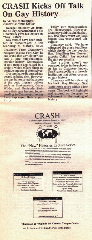 CRASH Kicks Off Talk on Gay History
