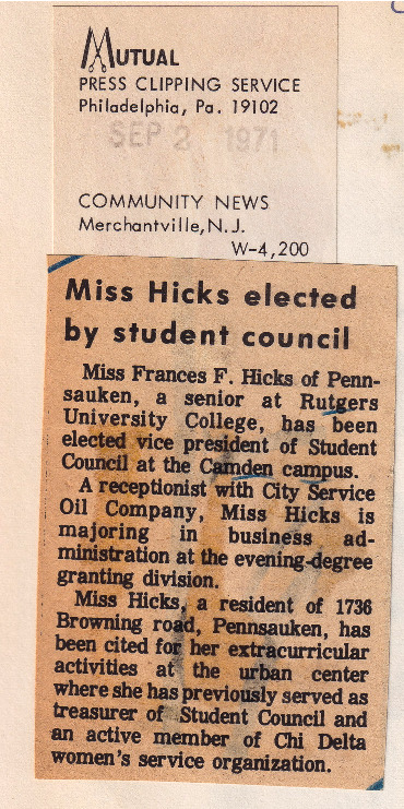 Miss Hicks Elected by Student Council