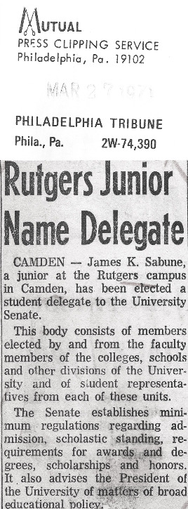 Rutgers Junior Name Delegate