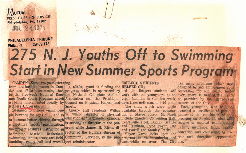 275 N.J. Youths Off to Swimming Start in New Summer Sports Program