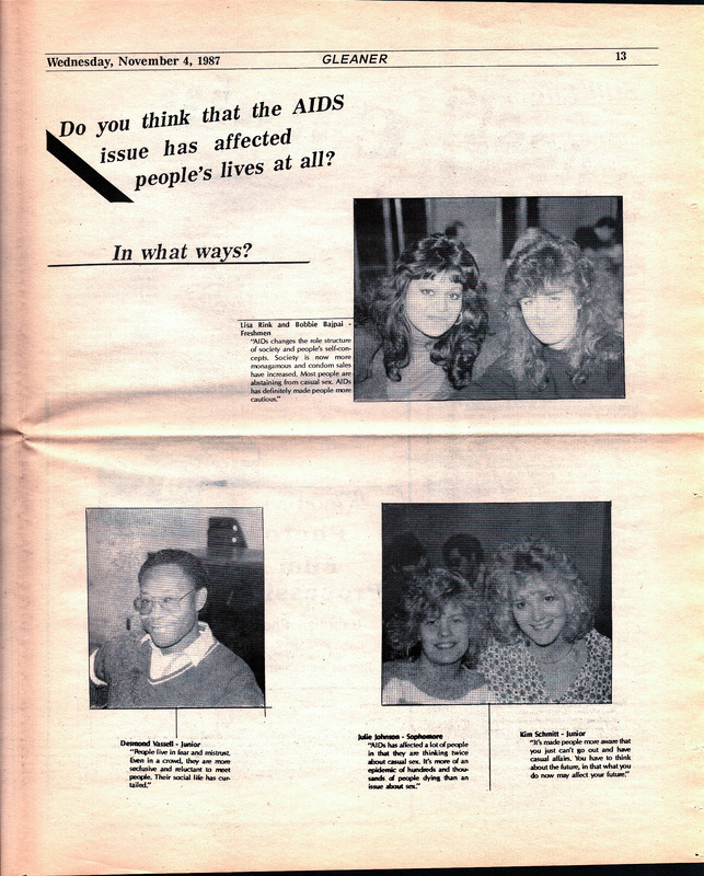 Do you think that the AIDS issue has affected people's lives at all?