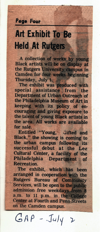 Art Exhibit to Be Held At Rutgers