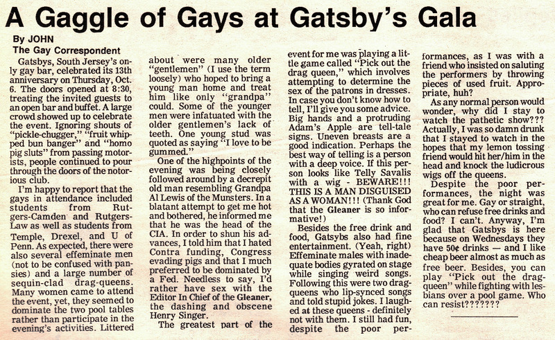 A Gaggle of Gays at Gatsby's Gala