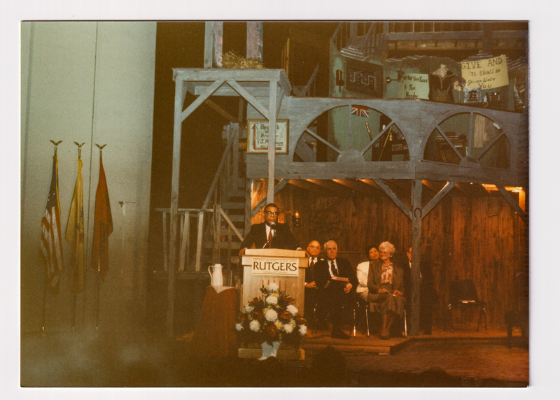 Paul Robeson Jr. gives Speech at Dedication Ceremony. Small Print.