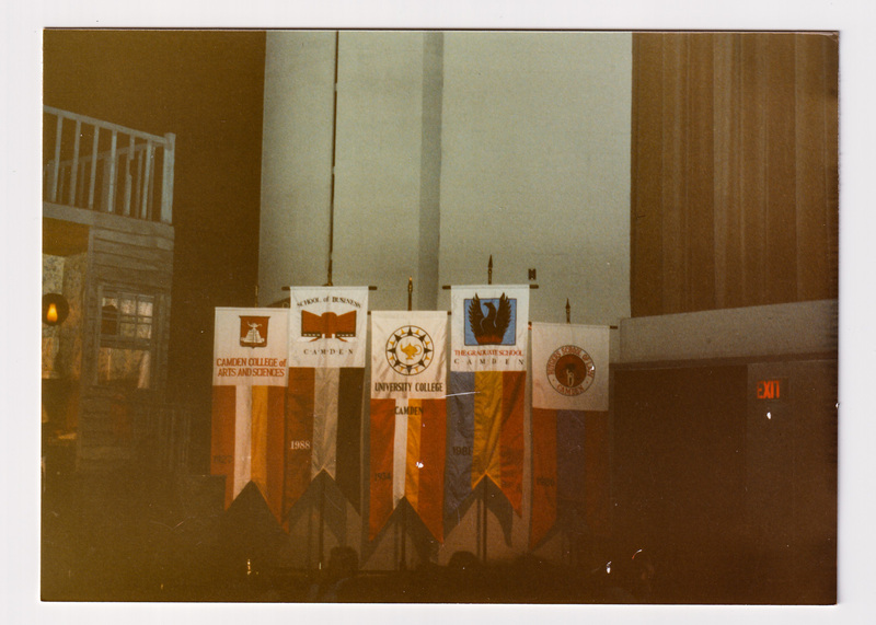 Rutgers--Camden School banners at Dedication Ceremony
