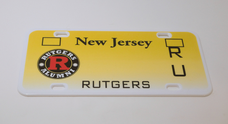 License Plate: "RU" Alumni Donation