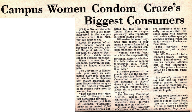 Campus Women Condom Craze's Biggest Consumers