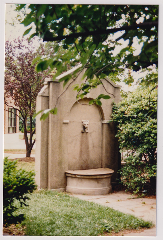 Close Up of Lion Head Stone Fountain