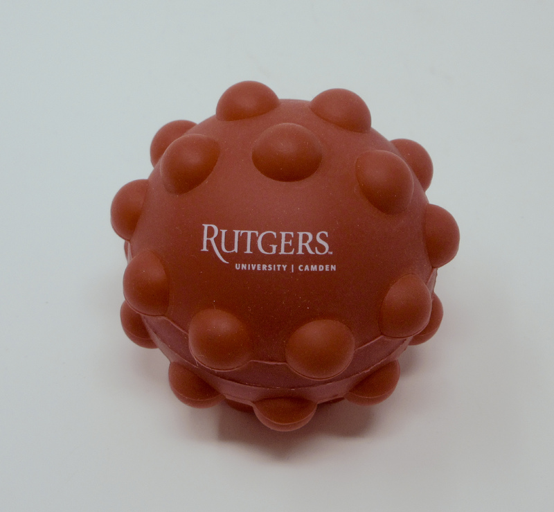 Stress Ball: Red with Popping Rubber Dots