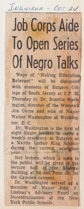 Job Corps Aide To Open Series Of Negro Talks