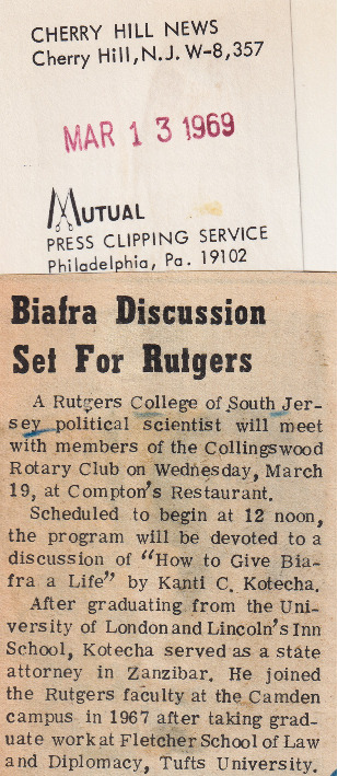 Biafra Discussion Set for Rutgers