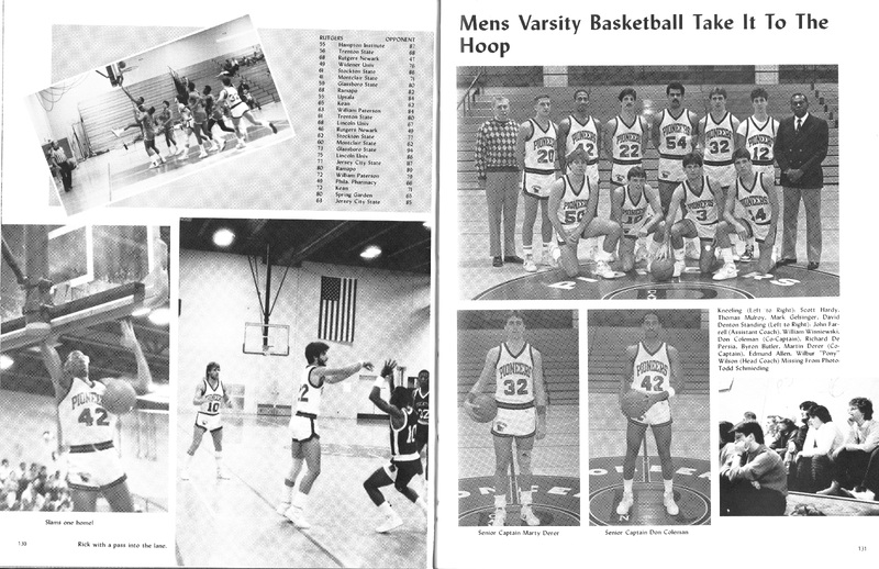 Men's Varsity Basketball Team 1986