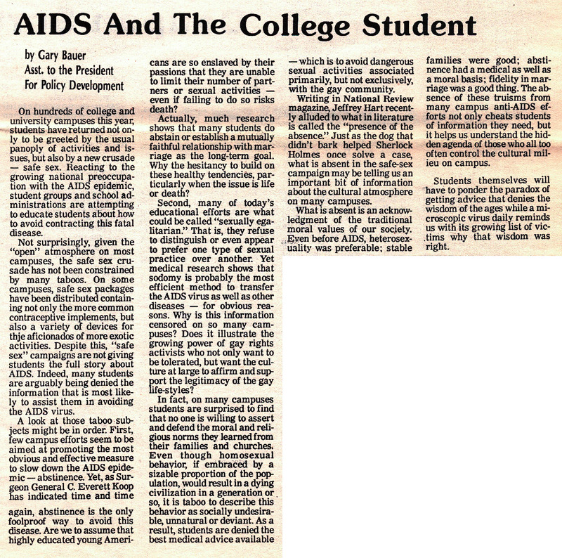 AIDS and the College Student
