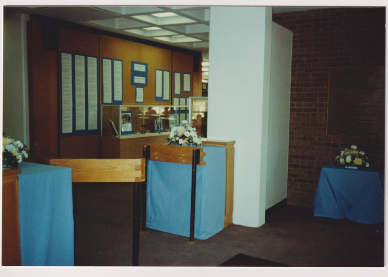 Angle shot of Paul Robeson Library Dedication Exhibit