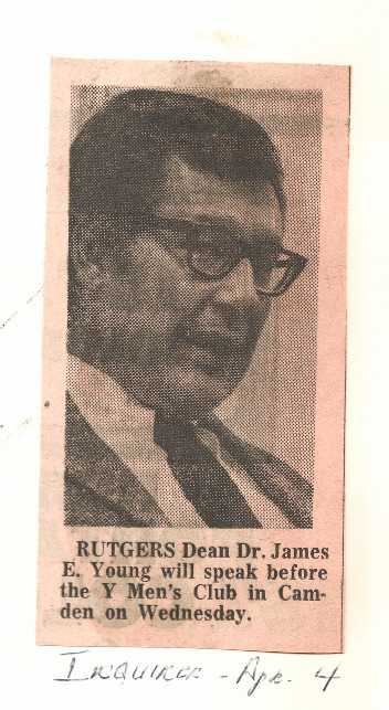 Photograph of Dean James E. Young