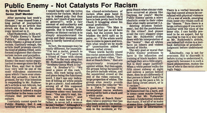 Public Enemy - Not Catalysts for Racism