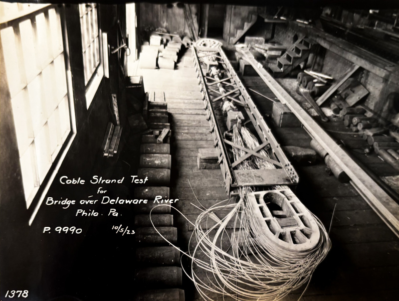 Cable Strand Test for Bridge over Delaware River Phila. PA.